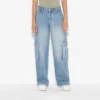 Women's Mid Rise Wide Leg Cargo Jeans - Wild Fable™