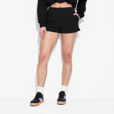 Women's High-Rise Fleece Shorts - Wild Fable™ 1 Women's High-Rise Fleece Shorts - Wild Fable™