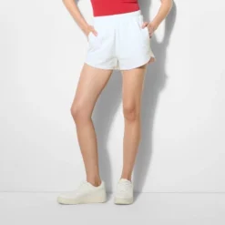 Women's Mid-Rise French Terry Pull-On Shorts - Wild Fable™