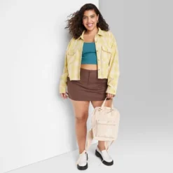 Women's Long Sleeve Cropped Button-Down Shirt - Wild Fable™ -Wild Fable™ GUEST 053052c0 07fb 4ada 907c 9792dbfe2e2d