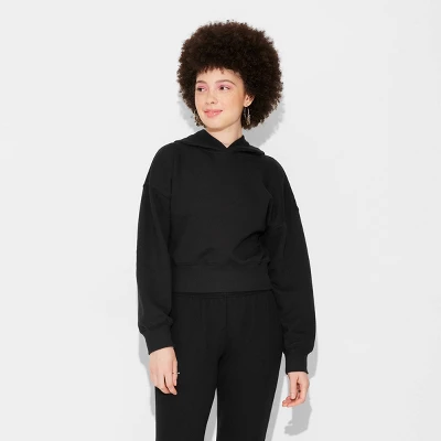 Women's Cropped Pullover Hooded Sweatshirt - Wild Fable™ 1 Women's Cropped Pullover Hooded Sweatshirt - Wild Fable™