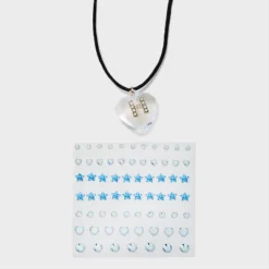 Acrylic Heart With Face Gems Pendant Necklace - Wild Fable™ Clear/Black -Wild Fable™ GUEST 0a4b9b29 b8fd 4668 9bf2 4776e1462d03