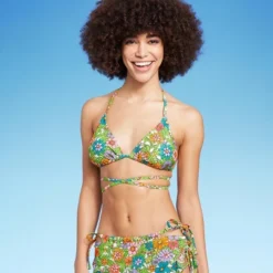 Women's Triangle Wrap Bikini Top - Wild Fable™ Multi Floral Print -Wild Fable™ GUEST 0c852d5a 72e6 48f0 8ad1 8b6f691a46db
