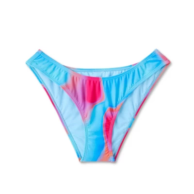 Women's High Leg Cheeky Bikini Bottom - Wild Fable™ Blue Marble Print 5 Women's High Leg Cheeky Bikini Bottom - Wild Fable™ Blue Marble Print - Image 5