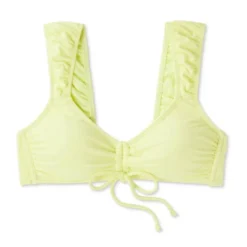 Women's Tie-Front Cap Sleeve Bralette Bikini Top - Wild Fable™ Light Yellow -Wild Fable™ GUEST 0f5b4534 d661 4b3f acaf 387f0110f725