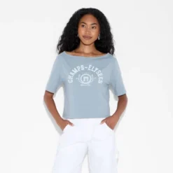 Women's Short Sleeve Off The Shoulder Boxy T-Shirt - Wild Fable™