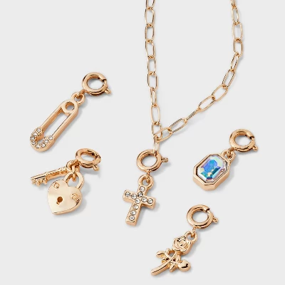 Build Your Own Cross And Rose Charm Necklace - Wild Fable™ Gold 4 Build Your Own Cross And Rose Charm Necklace - Wild Fable™ Gold - Image 4