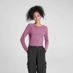 Women's Long Sleeve Rib-Knit Boat Neck Top - Wild Fable™ -Wild Fable™ GUEST 1872af84 e758 431a 9ebe 9e77840be8af