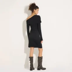 Women's Off-Shoulder Draped Dress - Wild Fable™ Black