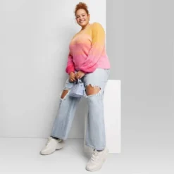 Women's Mock Turtleneck Fuzzy Boxy Pullover Sweater - Wild Fable™ -Wild Fable™ GUEST 227e1578 3232 42f9 ae98 f042cd48f160