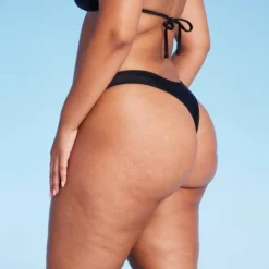 Women's Scoop Front Extra High Leg Thong Bikini Bottom - Wild Fable™ Black -Wild Fable™ GUEST 2366aa18 d171 4622 a3cd b814f337b15d