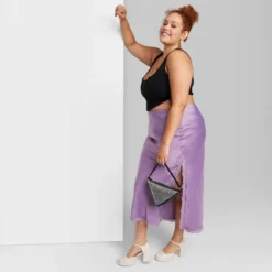 Women's Satin Lace Trim Midi Skirt - Wild Fable™ -Wild Fable™ GUEST 239210c3 3966 446b b3fd a3af5d699ce9