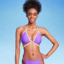 Women's Strappy Ring Front Triangle Bikini Top - Wild Fable™ Purple -Wild Fable™ GUEST 246aa763 798b 4356 ac37 c4f4cce486c6