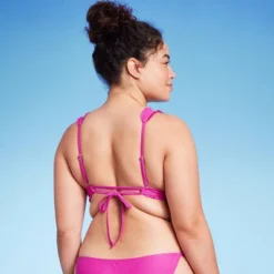 Women's Smocked Detail Longline Bikini Top - Wild Fable™ Purple -Wild Fable™ GUEST 24840889 c18a 4c15 ac7a 13d503056808