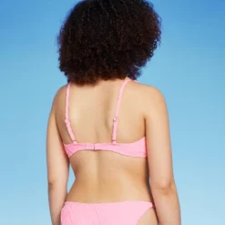 Women's Wavy Terry Textured Bralette Bikini Top - Wild Fable™ Light Pink -Wild Fable™ GUEST 24e36406 abb1 4d49 8521 613018e8a977