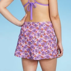 Women's Side-Slit Skirt Swimsuit Cover Up - Wild Fable™ Purple Floral Print -Wild Fable™ GUEST 2755fdcf 45d8 48ec a240 08b72495caf2