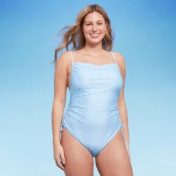 Women's Side-Cinch Detail Extra High Leg Cheeky One Piece Swimsuit - Wild Fable™ Blue 11 Women's Side-Cinch Detail Extra High Leg Cheeky One Piece Swimsuit - Wild Fable™ Blue -Wild Fable™ GUEST 278c7446 ff29 41f4 af1f e908add48b56
