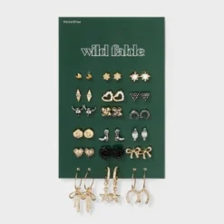 Western Earring Set 18pc - Wild Fable™ Gold/Silver