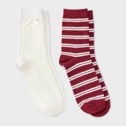 Women's Pointelle With Bow & Striped 2pk Mid Crew Socks - Wild Fable™ 11 Women's Pointelle With Bow & Striped 2pk Mid Crew Socks - Wild Fable™ -Wild Fable™ GUEST 27fd502b 8ac7 4628 a43b 42235c53246e
