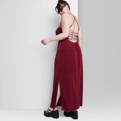Women's Lace-Up Back Maxi Bodycon Dress - Wild Fable™ 3 Women's Lace-Up Back Maxi Bodycon Dress - Wild Fable™ - Image 3