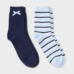 Women's Pointelle With Bow & Striped 2pk Mid Crew Socks - Wild Fable™ 9 Women's Pointelle With Bow & Striped 2pk Mid Crew Socks - Wild Fable™ -Wild Fable™ GUEST 2b9fa787 509a 48d3 b729 c57094fb9d04