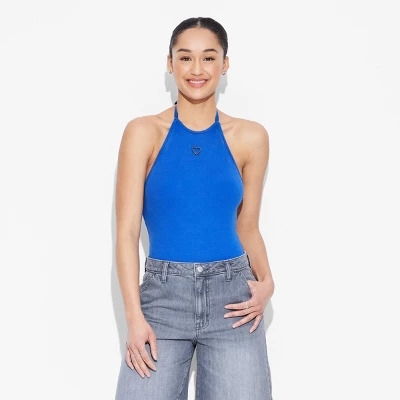 Women's High Cut Embellished Halter Bodysuit - Wild Fable™ 1 Women's High Cut Embellished Halter Bodysuit - Wild Fable™