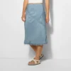 Women's Lace Trim Midi A-Line Skirt - Wild Fable™