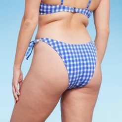 Women's Side-Tie Ultra High Leg Super Cheeky Bikini Bottom - Wild Fable™ Cobalt Blue Gingham Print -Wild Fable™ GUEST 2e2eb894 4f03 45bd 8a07 34951ade2024