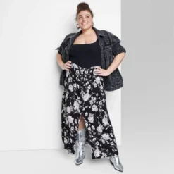 Women's Button-Front Printed Midi Skirt - Wild Fable™ -Wild Fable™ GUEST 30a56aa6 dd00 45af a15b 2518a0e7c920