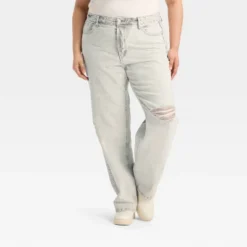 Women's High-Rise Straight Jeans - Wild Fable™ Light Gray Wash -Wild Fable™ GUEST 3393c1a4 824b 413d bf49 e7898d8dccd9