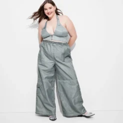 Women's Mid-Rise Wide Leg Cargo Pants - Wild Fable™ Light Teal Blue -Wild Fable™ GUEST 339e4f79 f140 4e9d 861f 12be51d41abd