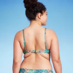 Women's Scoop Front Bralette Bikini Top - Wild Fable™ Blue Patchwork Print -Wild Fable™ GUEST 3b1e2ee6 8d20 4431 bd97 df379dcffc40