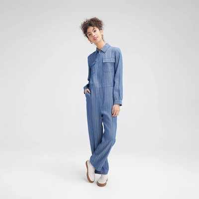 Women's Long Sleeve Denim Jumpsuit - Wild Fable™ 1 Women's Long Sleeve Denim Jumpsuit - Wild Fable™