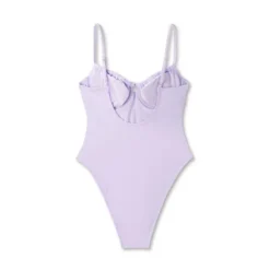 Women's Shirred Detail Underwire High Leg Extra Cheeky One Piece Swimsuit - Wild Fable™ Lilac Purple 10 Women's Shirred Detail Underwire High Leg Extra Cheeky One Piece Swimsuit - Wild Fable™ Lilac Purple -Wild Fable™ GUEST 43772e28 614a 46b8 95e2 fbe258408d7a