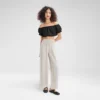 Women's Wide Shirred Waistband Straight Pants - Wild Fable™