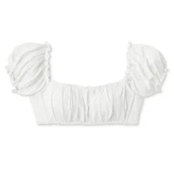 Women's Puff Sleeve Eyelette Bralette Bikini Top - Wild Fable™ White -Wild Fable™ GUEST 46d98b8d 1e4c 4bf8 9eff 12f1aae4ccd3