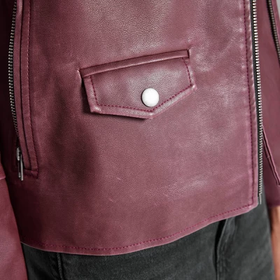 Women's Faux Leather Biker Jacket - Wild Fable™ 6 Women's Faux Leather Biker Jacket - Wild Fable™ - Image 6