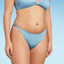 Women's Low-Rise Cheeky High Leg Bikini Bottom - Wild Fable™ Blue Lurex -Wild Fable™ GUEST 4ce2f7b0 be16 4e80 8b94 391e641fc5ef