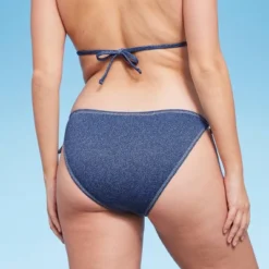 Women's Denim Textured Scoop Front High Leg Cheeky Bikini Bottom - Wild Fable™ Denim Blue 10 Women's Denim Textured Scoop Front High Leg Cheeky Bikini Bottom - Wild Fable™ Denim Blue -Wild Fable™ GUEST 4eaf6f03 7a9c 48b7 9653 30cf5f145c7a