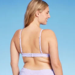 Women's Wavy Terry Textured Triangle Bikini Top - Wild Fable™ Lilac Purple -Wild Fable™ GUEST 51532f42 1302 4d2a adbd c103d738d45c