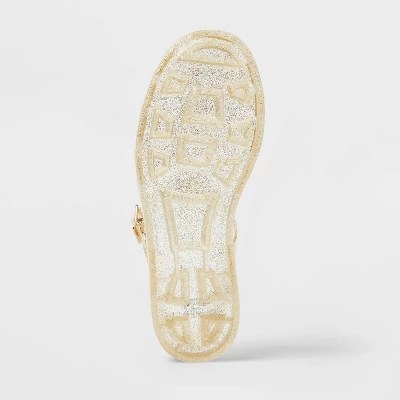 Women's Poppy Ankle Strap Jelly Sandals - Wild Fable™ Light Gold 3 Women's Poppy Ankle Strap Jelly Sandals - Wild Fable™ Light Gold - Image 3