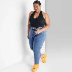 Women's Super-High Rise Curvy Tapered Jeans - Wild Fable™ Medium Wash -Wild Fable™ GUEST 56b8321e c1d8 42e8 adde bf5929706334