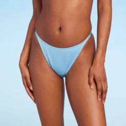 Women's Low-Rise Cheeky High Leg Bikini Bottom - Wild Fable™ Blue Lurex -Wild Fable™ GUEST 57063fe1 3af3 4899 8615 c666b30ada9a