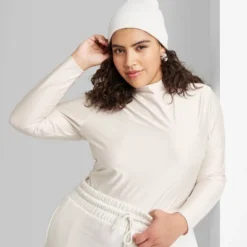 Women's Long Sleeve Mock Neck T-Shirt - Wild Fable™ -Wild Fable™ GUEST 573176da fa09 49c0 80f4 f1bc0bdc395a