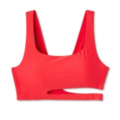 Women's Cut Out Longline Bralette Bikini Top - Wild Fable™ Red -Wild Fable™ GUEST 57647bd0 7e32 413a ad9d 92efaede2bde