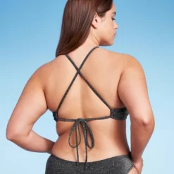 Women's High Next Halter Bralette Bikini Top - Wild Fable™ Black Lurex -Wild Fable™ GUEST 578a2790 e706 477f b251 55376aeed34a