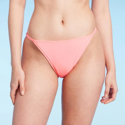 Women's Side Tab Cheeky Bikini Bottom - Wild Fable™ Pink 7 Women's Side Tab Cheeky Bikini Bottom - Wild Fable™ Pink - Image 7