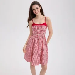 Women's Smocked Bodice Mini Cami Dress - Wild Fable™ Red Gingham 7 Women's Smocked Bodice Mini Cami Dress - Wild Fable™ Red Gingham -Wild Fable™ GUEST 57ca09a4 d7d1 4030 b664 7ef25eaa2e0c
