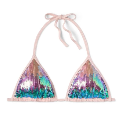 Women's Ombre Sequin Triangle Bikini Top - Wild Fable™ Multi 5 Women's Ombre Sequin Triangle Bikini Top - Wild Fable™ Multi - Image 5