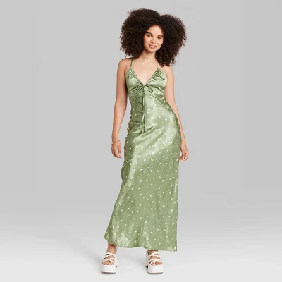 Women's Satin Slip Maxi Dress - Wild Fable™ 1 Women's Satin Slip Maxi Dress - Wild Fable™